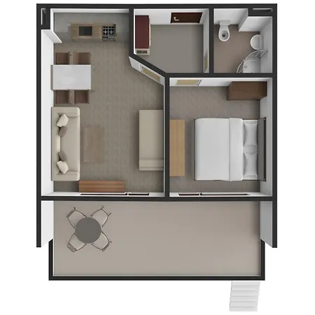 Apartment B022 With A Large Terrace And Direct Access To The Sea *